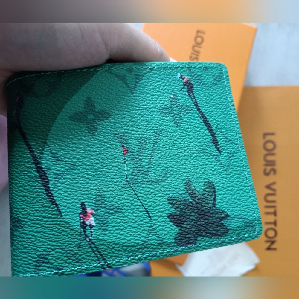 Louis Vuitton Green Slender Wallet